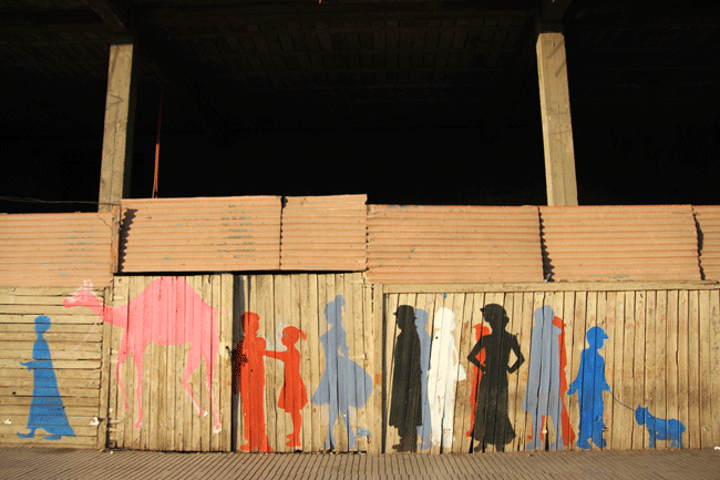 Arte urbano en el barrio más cultural de Marrakech: 